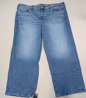 Torrid Jeans Womens 22 Blue Medium Wash Perfect Wide Leg Vintage Stretch Plus